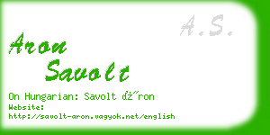 aron savolt business card